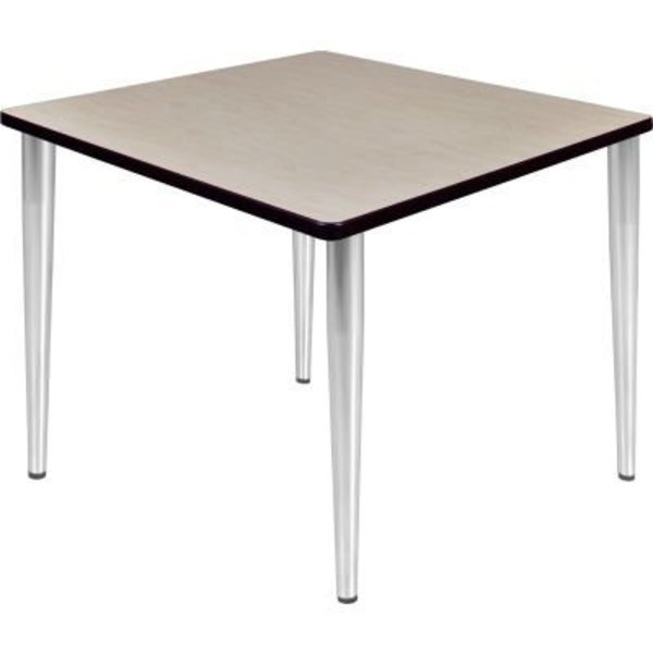 Regency Seating Regency Kahlo 42" Square Multipurpose Breakroom Tapered Leg Table, Maple/ Chrome TPL4242PLCM